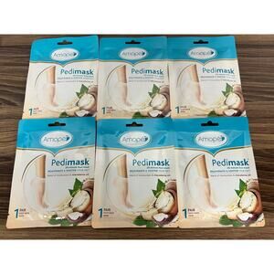 New Set of 6 Amope Pedimask 20-Minute with Macademia Nut Oil Foot Masks